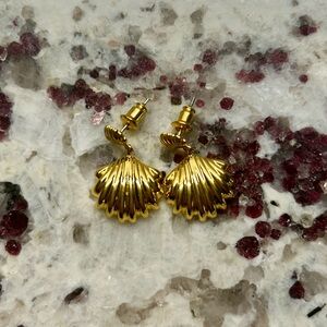 Gold Shell Earrings